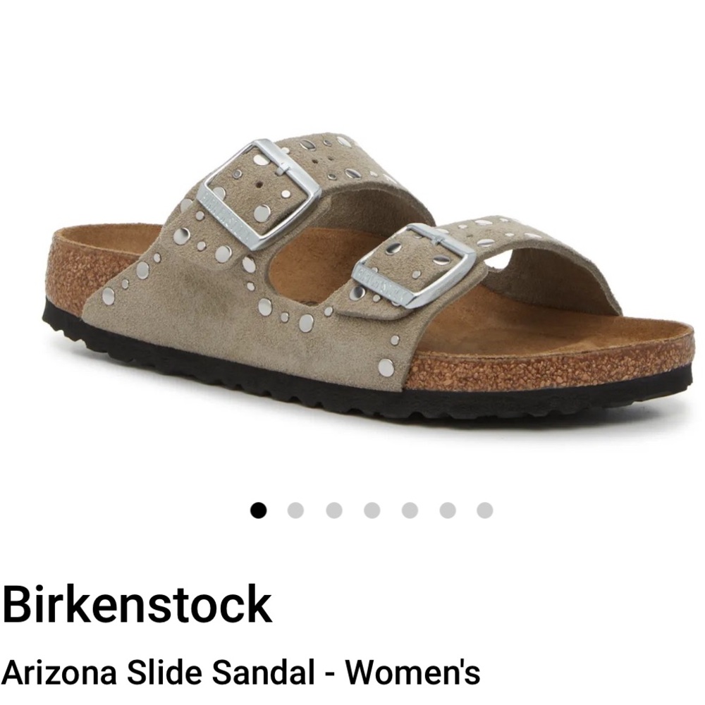 NWT Birkenstock Arizona Sandal with Silver Accents